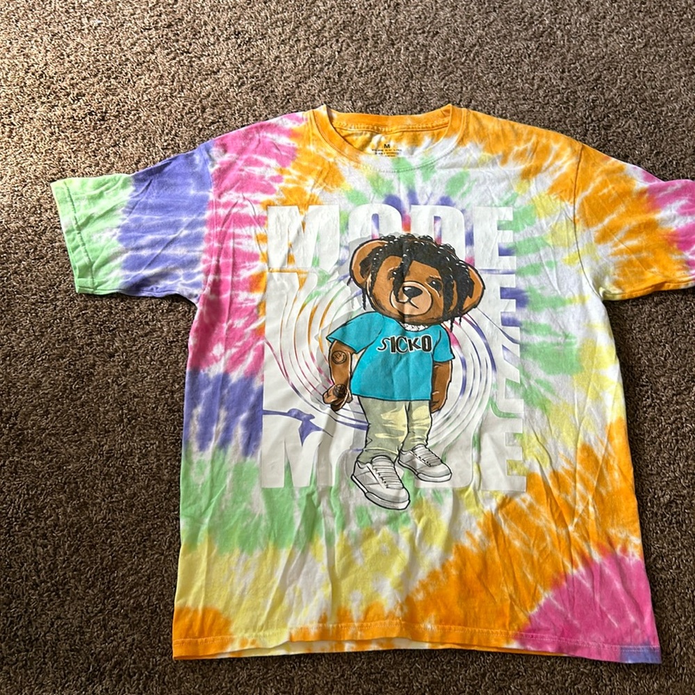 Travis Scott sicko mode bear tie-dye